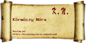 Körmöczy Nóra névjegykártya